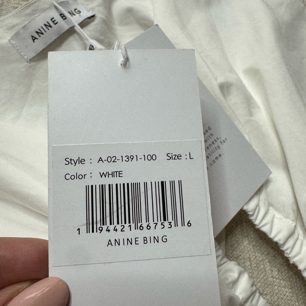 NEW Anine Bing Dione White Poplin Cotton Cut Out Midi Dress L - Picture 5 of 10